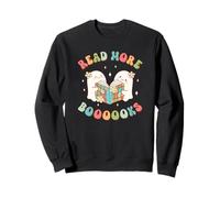 Read More Books Cute Ghost Halloween Book Reader Sweatshirt