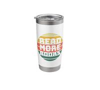 Read More Books Retro Vintage Book Lover Stainless Steel Insulated Tumbler