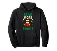 Read More Books Sloth Funny Reading Lover Design Pullover Hoodie
