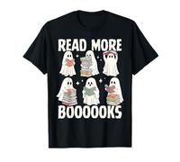 Read More Booooks Cute Ghost Reading Halloween T-Shirt
