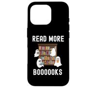 Read More Booooks Funny Cute Ghost Halloween Costume Books Case for iPhone 16 Pro