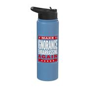 Read More Learn More Think Critically Education Science Nerd Stainless Steel Insulated Water Bottle