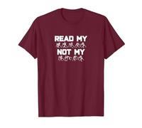 Read My Hands Not My Lips BSL British Sign Language T-Shirt T-Shirt, Men, Burgundy, Small