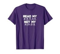 Read My Hands Not My Lips BSL British Sign Language T-Shirt T-Shirt, Men, Purple, Large
