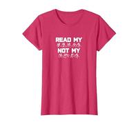 Read My Hands Not My Lips BSL British Sign Language T-Shirt T-Shirt, Women, Red Heather, X-Large