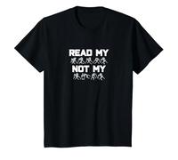 Read My Hands Not My Lips BSL British Sign Language T-Shirt T-Shirt, Youth, Black, 4T