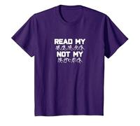 Read My Hands Not My Lips BSL British Sign Language T-Shirt T-Shirt, Youth, Purple, Medium