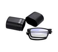 Read Optics Blue Light Blocking Glasses 3.5, Compact Small Folding Black Reading Glasses for Eye Protection Against Harmful Blue Rays
