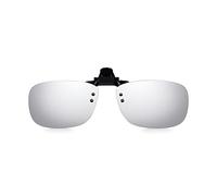 Read Optics Clip On Sunglasses, Fits Over Most Glasses with Easy Attachment, Polarized UV Protection, Flip-Up Rimless Lightweight Lenses