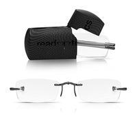 Read Optics Folding Glasses 2.5, Readers for Men and Women, No Frame Lightweight Pocket Sized Spectacles with Protective Case