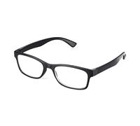Read Optics Reading Glasses +1.5, Mens Womens Non Prescription, Rectangular Ready to Wear Readers in Black