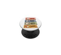 Read Pray Write Share Christian Bible Study Faith Design PopSockets Adhesive PopGrip
