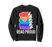 Read Proud Rainbow Book Heart Design Sweatshirt