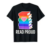 Read Proud Rainbow Book Heart Design T-Shirt