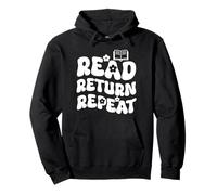Read Return Repeat Book Lover Librarian Bookworm Funny Pullover Hoodie