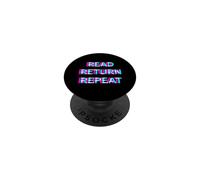 Read Return Repeat Bookworm Reading Teacher Librarian Book PopSockets Adhesive PopGrip