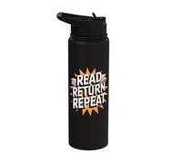 Read Return Repeat Librarian Book Stainless Steel Insulated Water Bottle