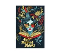 Read The Banned Book Poster Canvas Poster Bedroom Decor Landscape Office Room Decor Gift 16x24inch(40x60cm)