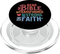 Read The Bible Be Transformed and Strong In Faith PopSockets PopGrip for MagSafe