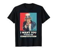 Read The Constitution Patriotic Study The US Constitution Value Graphic T-Shirt, Men, Black, XL