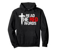 Read The Red Words Bible Verse Christian Pullover Hoodie