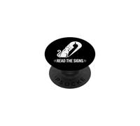 Read The Signs Shadow Funny Saying Cat PopSockets Adhesive PopGrip