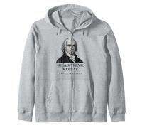 Read Think Repeat Wisdom James Madison Zip Hoodie