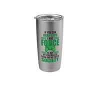Read This Force Society Gamer Humor Statement Stainless Steel Insulated Tumbler