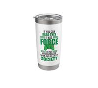 Read This Force Society Gamer Humor Statement Stainless Steel Insulated Tumbler
