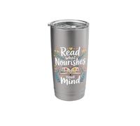 Read What Nourishes Your Mind Reader Mindset - Stainless Steel Insulated Tumbler