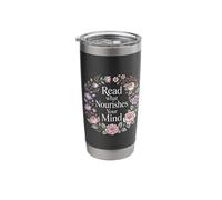 Read What Nourishes Your Mind Reader Mindset ||- Stainless Steel Insulated Tumbler