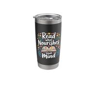 Read What Nourishes Your Mind Reader Mindset - Stainless Steel Insulated Tumbler