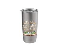 Read What Nourishes Your Mind Reader Mindset |- Stainless Steel Insulated Tumbler