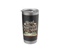 Read What Nourishes Your Mind Reader Mindset |- Stainless Steel Insulated Tumbler