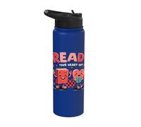 Read Your Heart Out Book Enthusiast Stainless Steel Insulated Water Bottle
