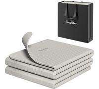 READAEER Foldable Yoga Mat for Travel Folding Yoga Mat 6mm Thick with Carrying Bag, Non-Slip TPE Exercise Pilates Mat (Gray)