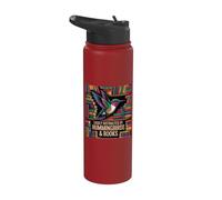 Reader Hummingbirds Bird Books Nerds Reading Hummingbirds Stainless Steel Insulated Water Bottle