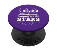 Reader Longing for Stars Inspirational Quote PopSockets Adhesive PopGrip