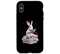 Reader Reading Rabbit Eggs Bunny Ears Cute Spring Case for iPhone X/XS
