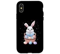 Reader Reading Rabbit Eggs Bunny Ears Cute Spring Case for iPhone X/XS