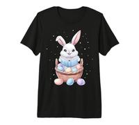 Reader Reading Rabbit Eggs Bunny Ears Cute Spring Premium T-Shirt