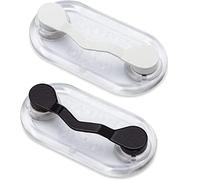 Readerest Magnetic Eyeglass Holders - Eye Glasses Holder with Magnetic Clips Sunglasses Holds - Stainless Eyeglasses Organizer - Multi-Functional Magnet Storage - 2 Pack Black & White
