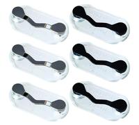 Readerest Magnetic Eyeglass Holders, name tag, badge holder, sunglasses holder, ID badge holder, 3 Stainless Steel, 3 Classic Black, for men and women