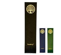 Readerly Leather Bookmark - Tree of Life with Gold Foil, Book Mark Gift for Readers (Jet Black)