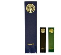 Readerly Leather Bookmark - Tree of Life with Gold Foil, Book Mark Gift for Readers (Royal Blue)