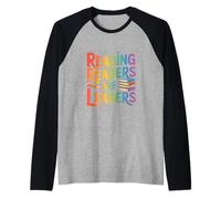 Readers are Leaders Educational Book Lover Raglan Baseball Tee
