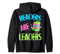 Readers Are Leaders Librarian Books Reader Library Book Zip Hoodie