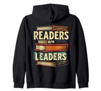 Readers Are Leaders Motivational Book Lover Quote Zip Hoodie