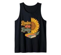 Readers are Leaders Reading Book Lovers Sunflower Teacher Tank Top