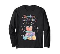 Readers are Leaders Reading Book Lovers Teacher Student Kids Long Sleeve T-Shirt